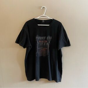 Vintage “Smoke Em If You Got Em” Black Graphic T-Shirt - Size XL - 25" PTP - GUC